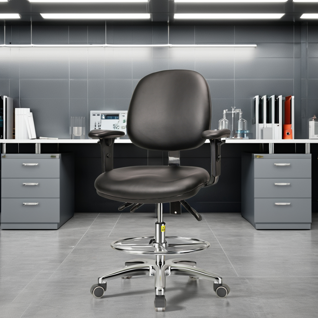 Medical Lab Chair - Durable leather medical examination chair, suitable