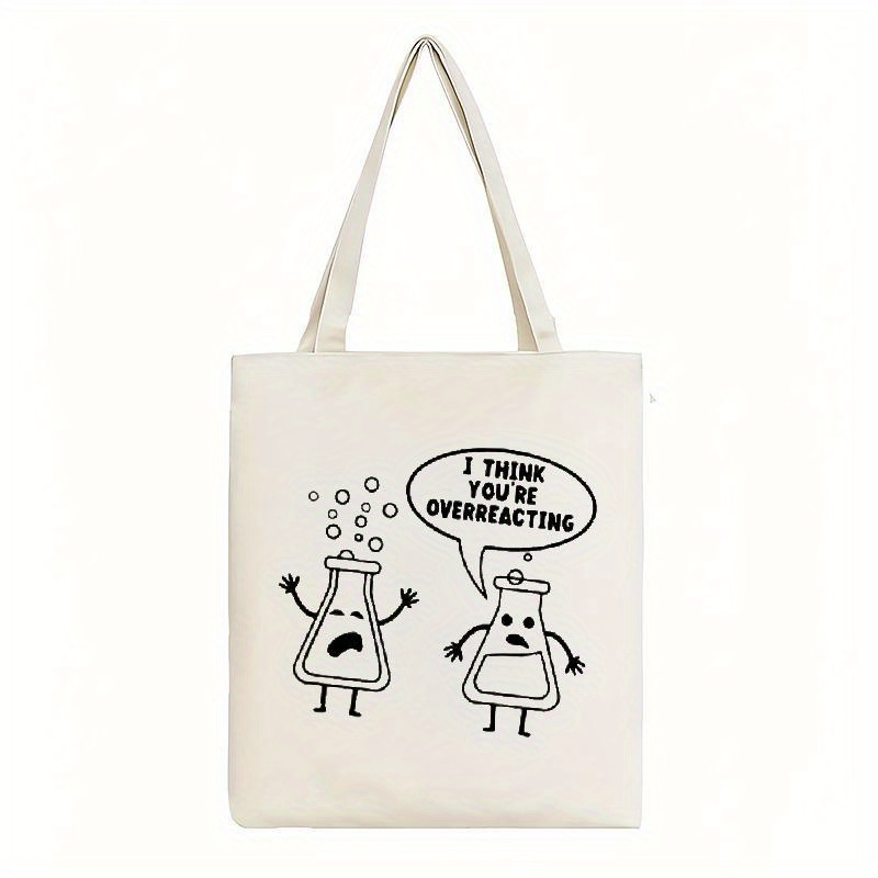 White Canvas Tote Bag Cartoon  – Medical Lab Day Bewertung und Preis